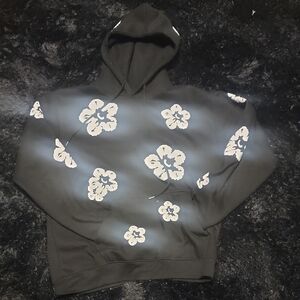 Floral Black Hoodie for Men